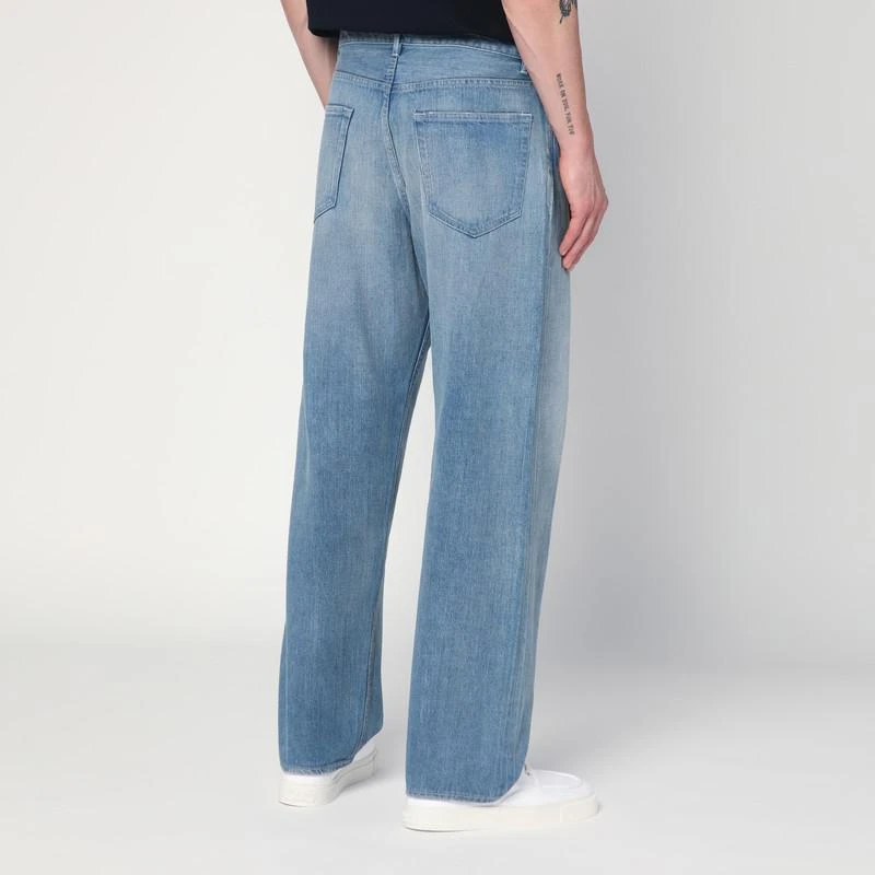 AURALEE Light indigo jeans with washed effect 4