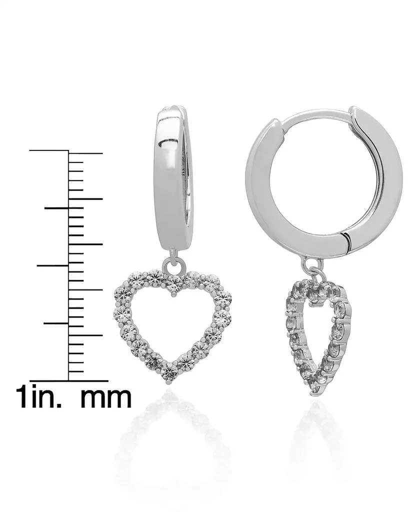 Macy
s Lab-Grown White Sapphire Open Heart Dangle Hoop Earrings (1-5/8 ct. t.w.) in Sterling Silver (Also in Lab-Grown Magenta Sapphire) 2
