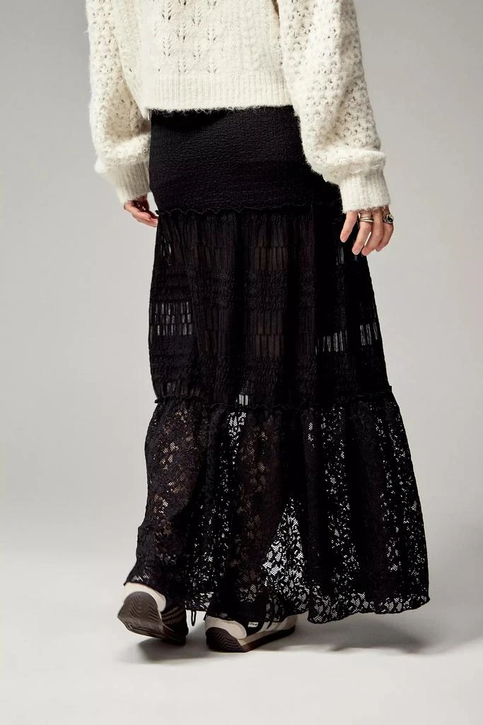 Urban Outfitters UO Bella Textured Prairie Maxi Skirt 4