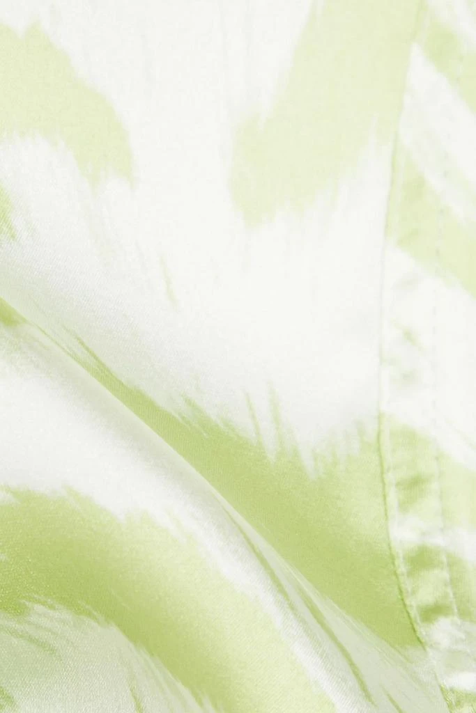 Ganni Tiger-print silk-blend satin mini wrap dress 4