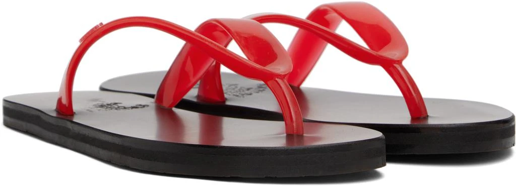 ANCIENT GREEK SANDALS Red Saionara Jelly Flip-Flops 4