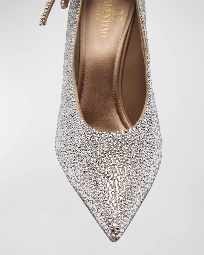 Valentino Crystal Satin Pumps 6