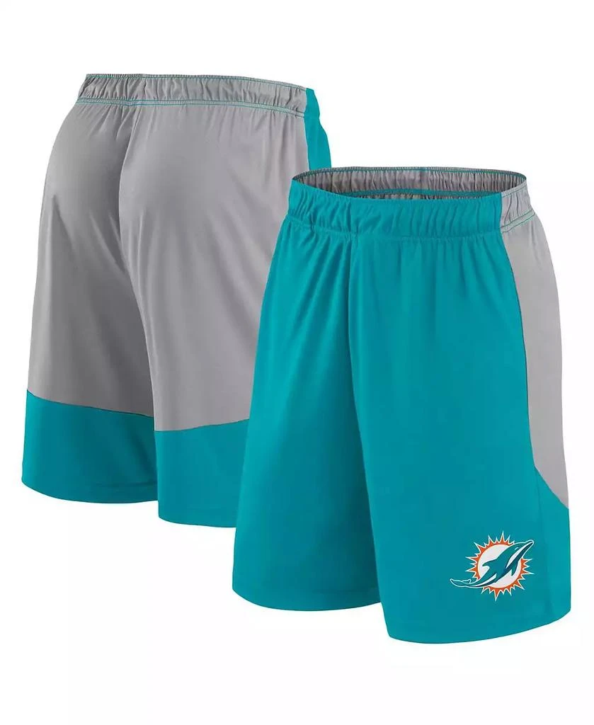 Fanatics Men's Aqua Miami Dolphins Big Tall Team Logo Shorts 1