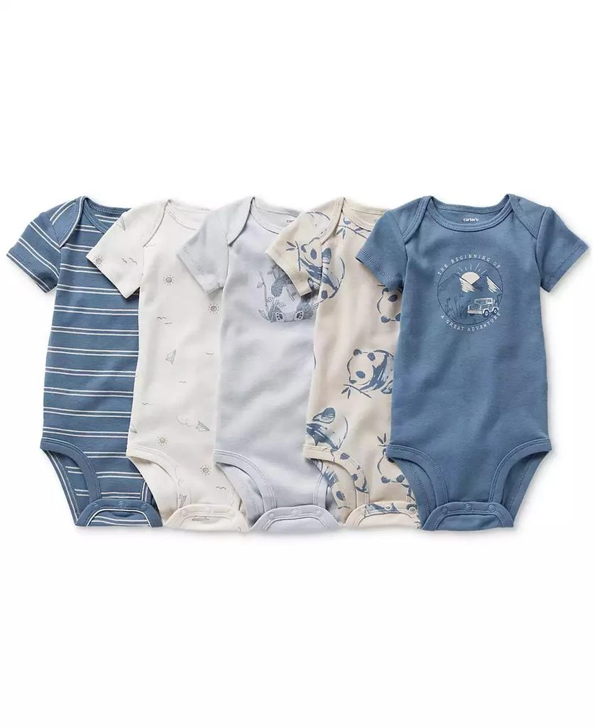 Carter's Baby Boys Short Sleeve Bodysuits, Pack of 5 7