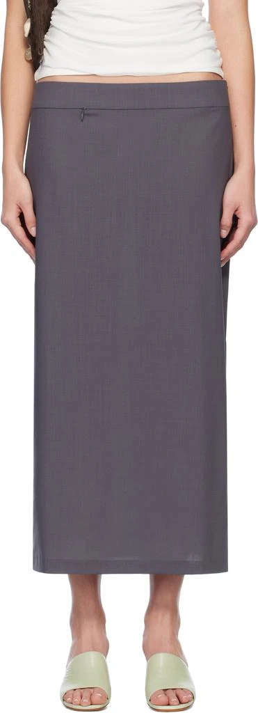 Paloma Wool Gray Jiaqi Midi Skirt 1