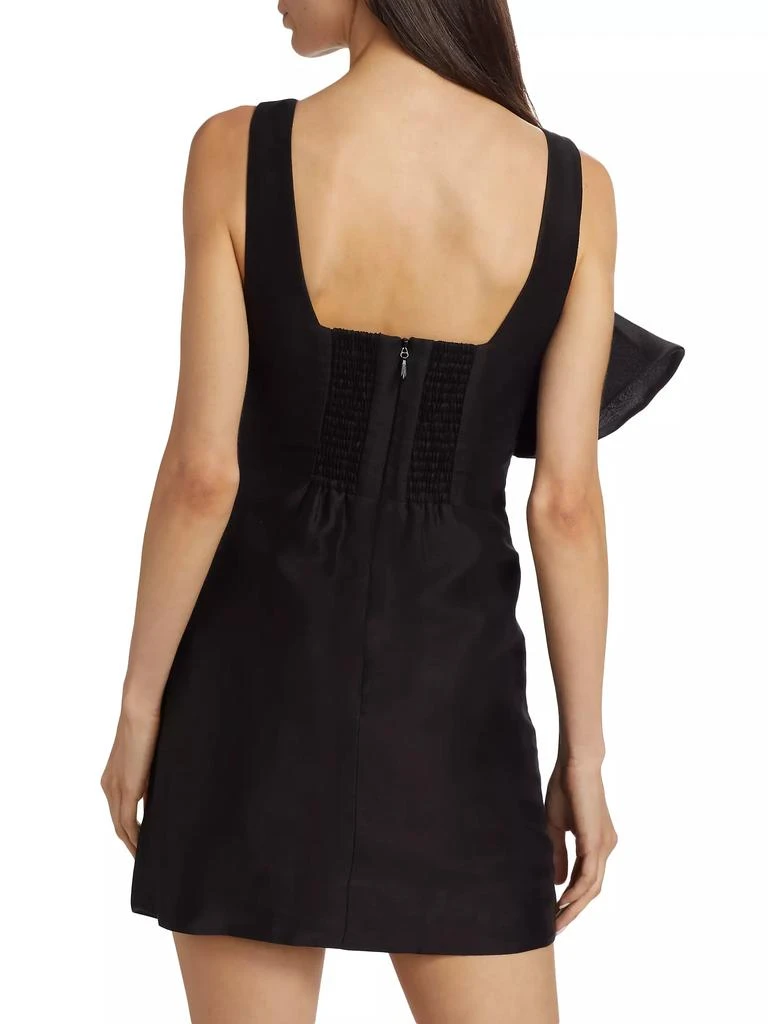 Aje Energy Floral Ruched Linen-Blend Minidress 5