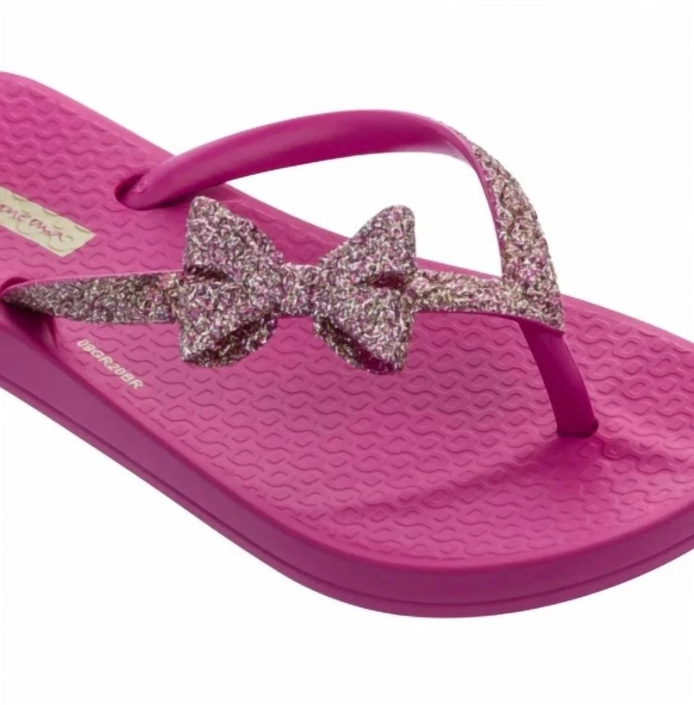Ipanema Girls Ana Sparkle Flip Flops In Dark Pink 2