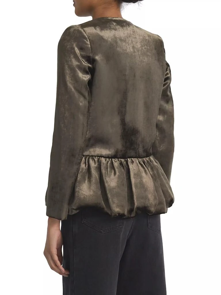 Liberowe Shiny Velvet Peplum Jacket 5