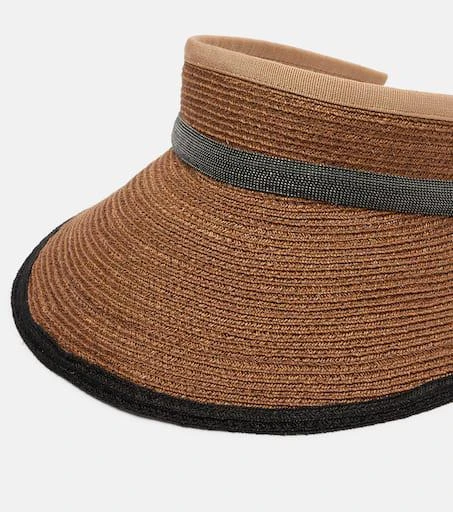 Brunello Cucinelli Monili hemp and cotton-blend visor 3