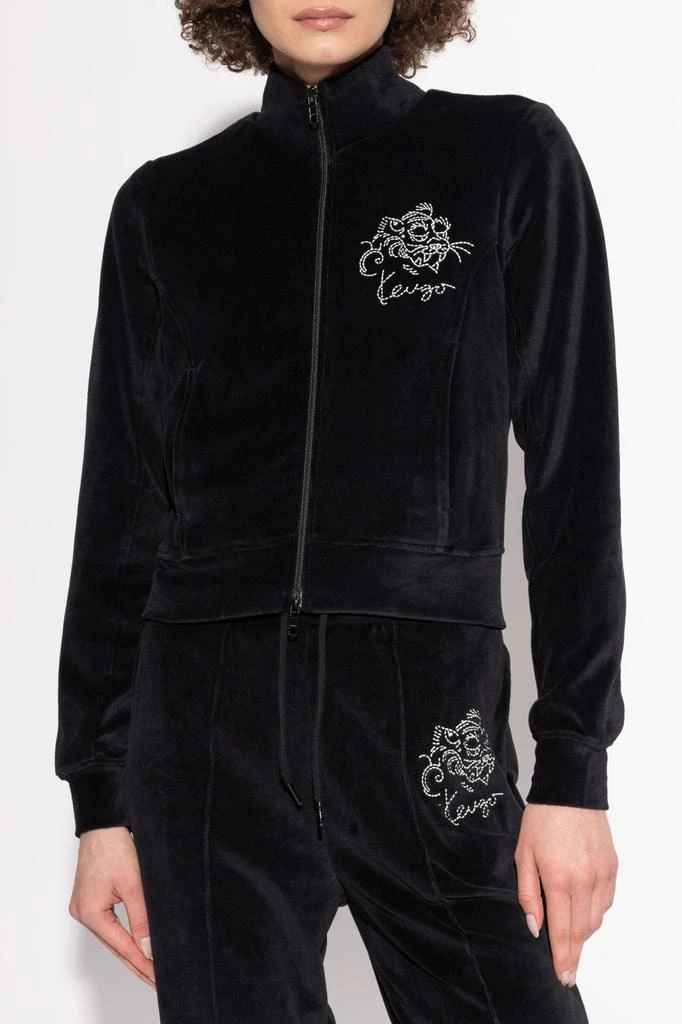 Kenzo Velvet sweatshirt with tiger motif 3