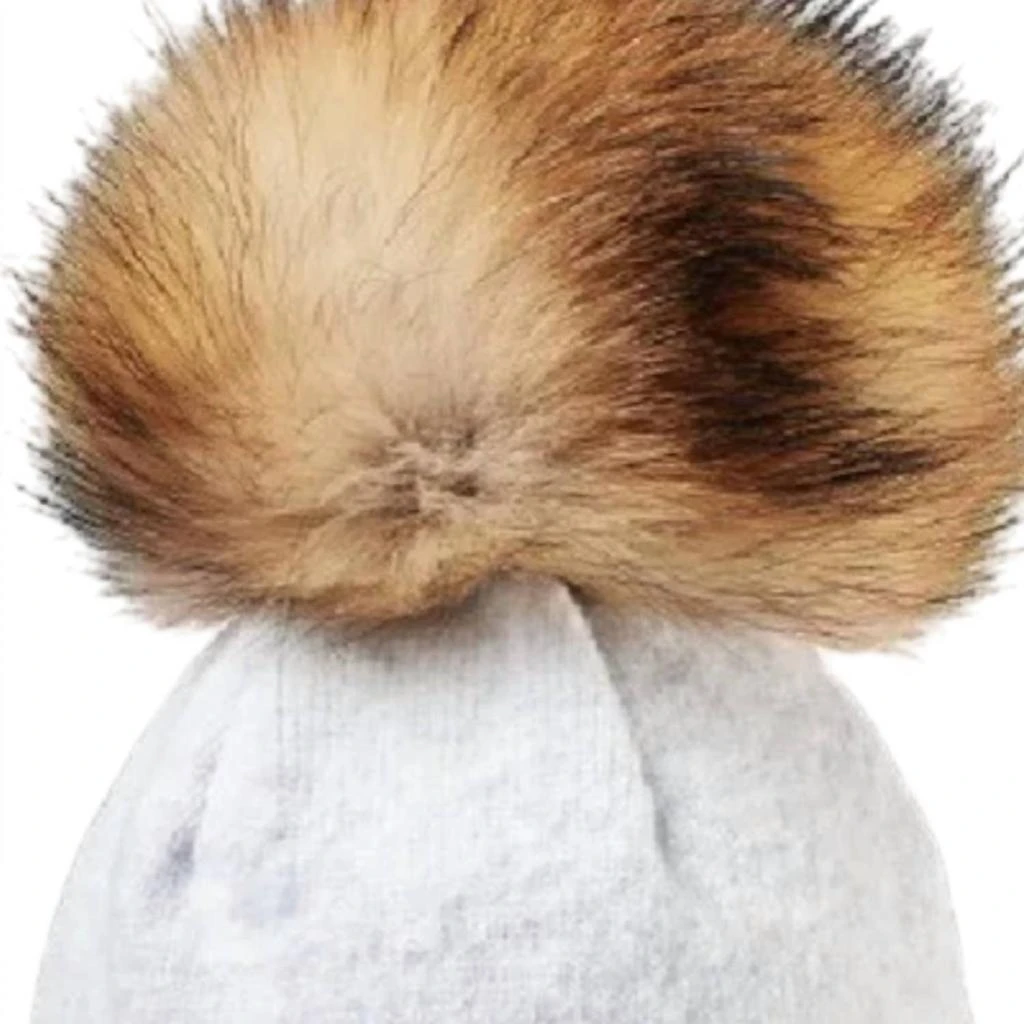 STARLING Women\'s Tristano Toque Beanie in Grey Starling Tristano Faux Fur Pom Hat Women main image 2
