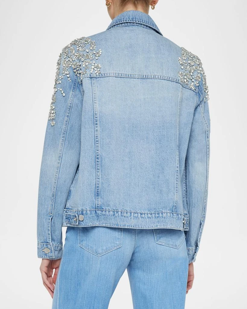 L'Agence Mack Oversized Embellished Denim Jacket 2