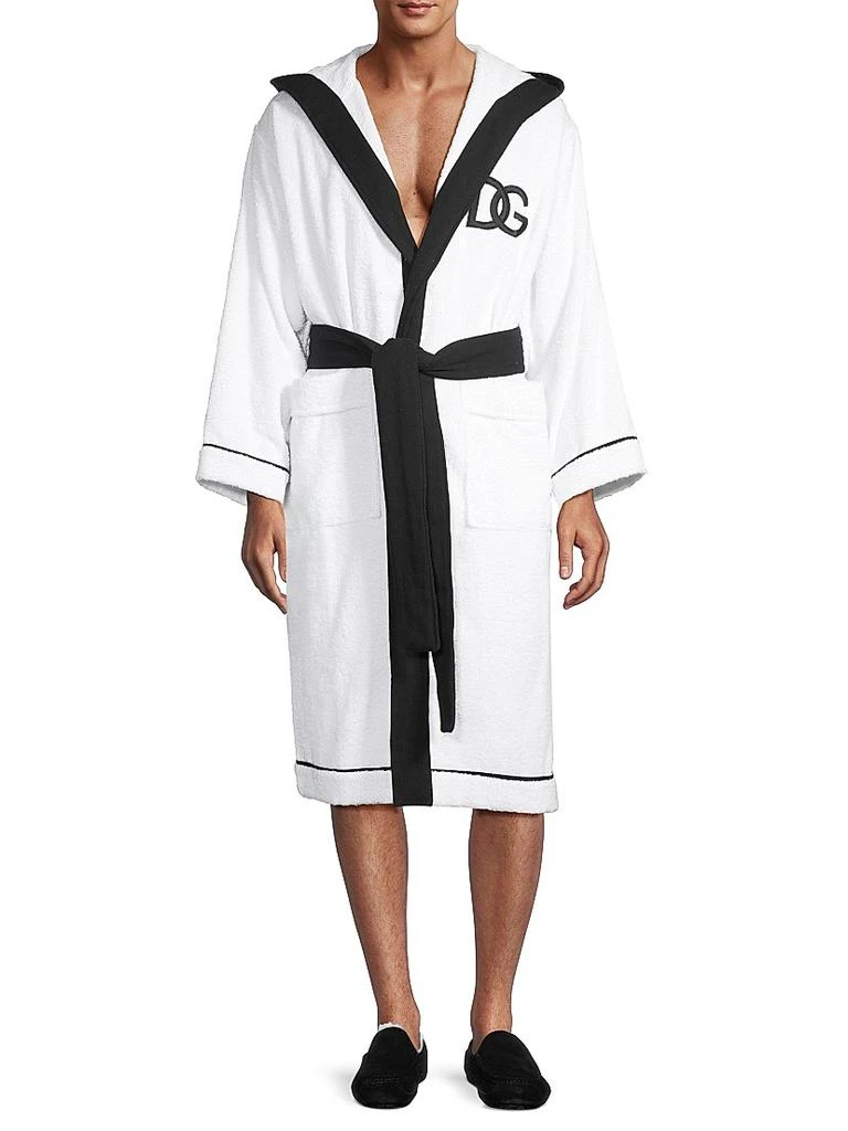 Dolce 
Gabbana Logo Embroidered Bathrobe 3