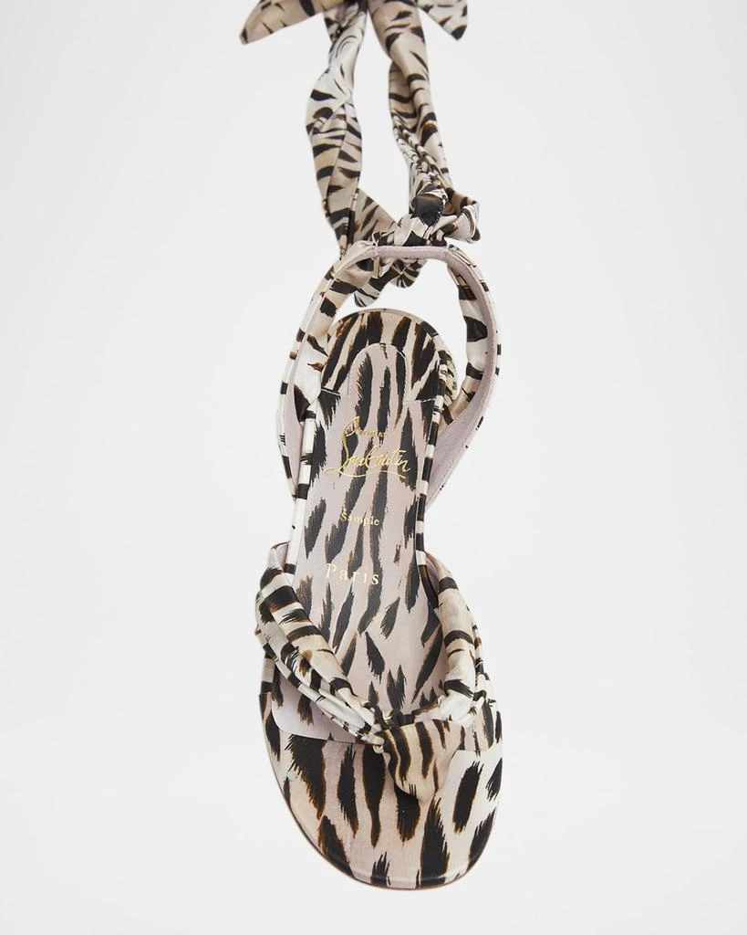 Christian Louboutin Pyra Du Desert Leopard Red Sole Sandals 5