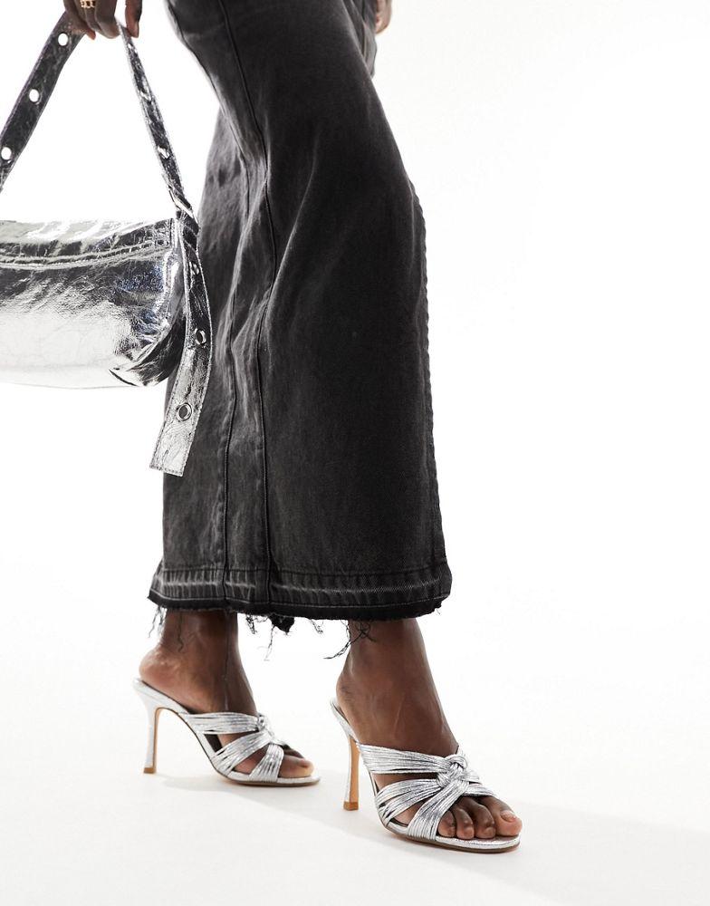 French Connection French Connection stiletto mules in silver