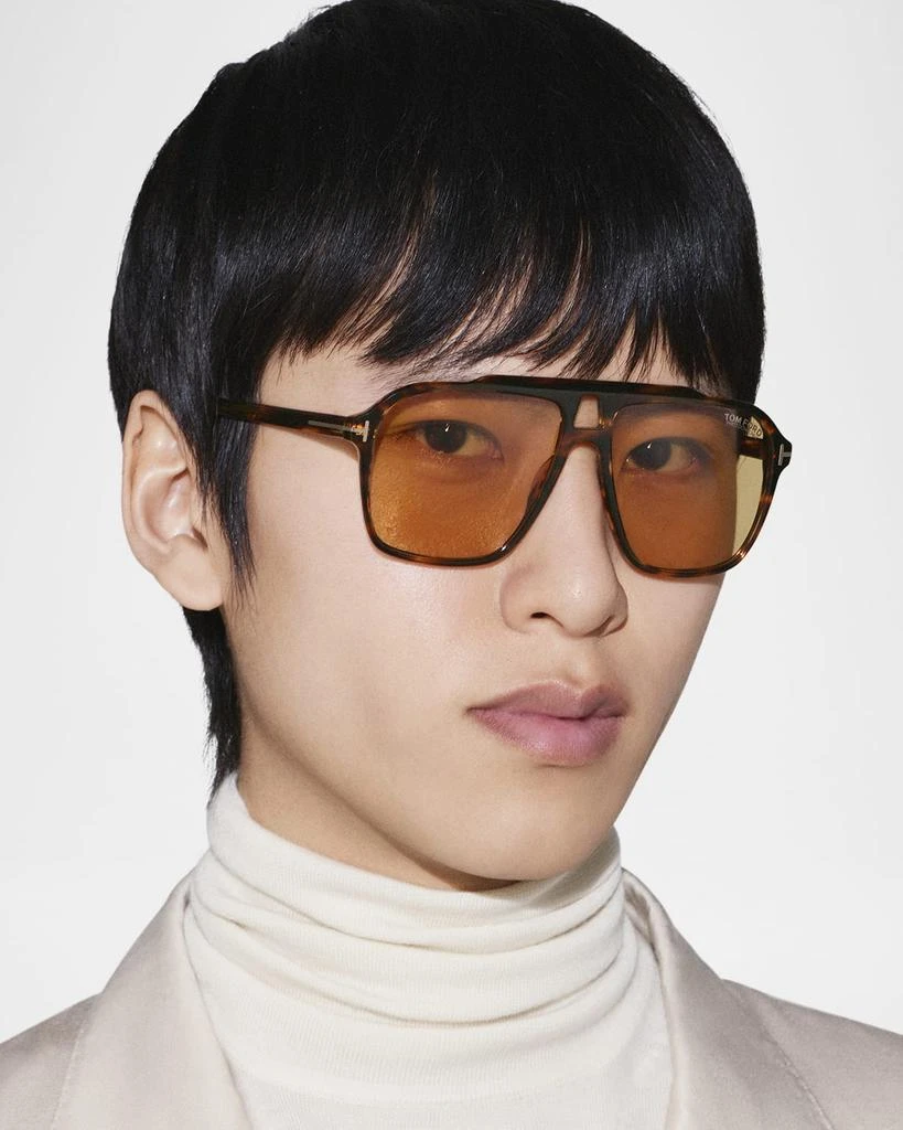 Tom Ford Men's Autari Photochromic Acetate Aviator Sunglasses 5