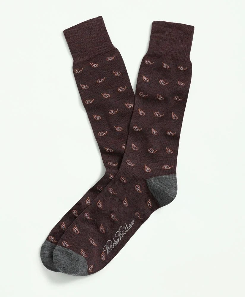 Brooks Brothers Wool Blend Paisley Socks 1