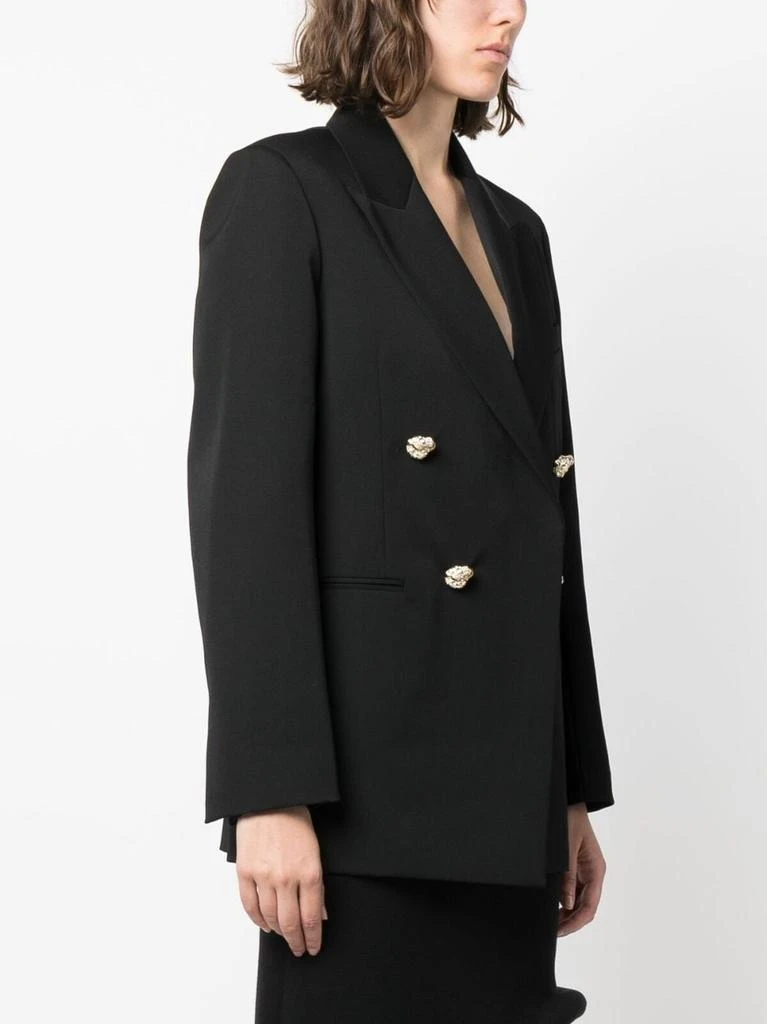 Lanvin Rhinestone-Embellished Black Wool Blazer 3