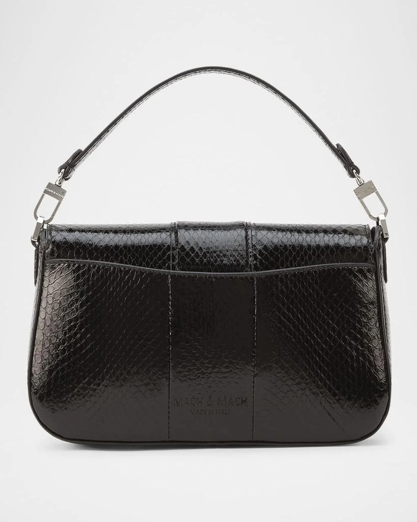 Mach & Mach Galaxy Crystal Snakeskin Top-Handle Bag 4
