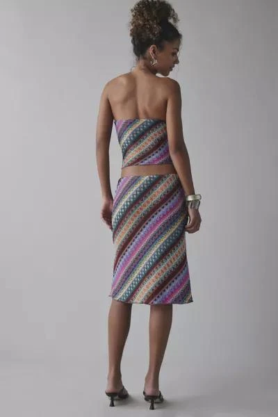 Urban Outfitters UO Ziggy Embroidered Knit Tube Top & Midi Skirt Set 4