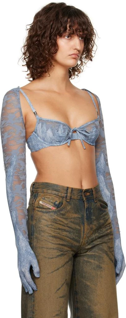 Diesel Blue Savage X Fenty Edition Lace-Bolero Gloves 2