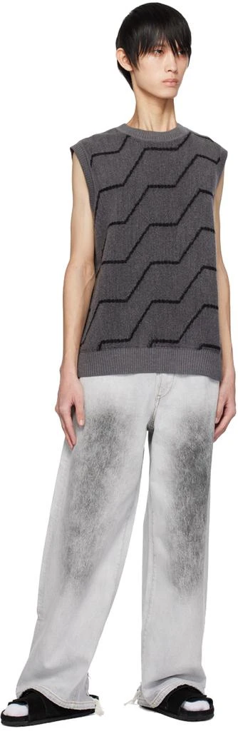 A PERSONAL NOTE 73 Gray Jacquard Vest 4