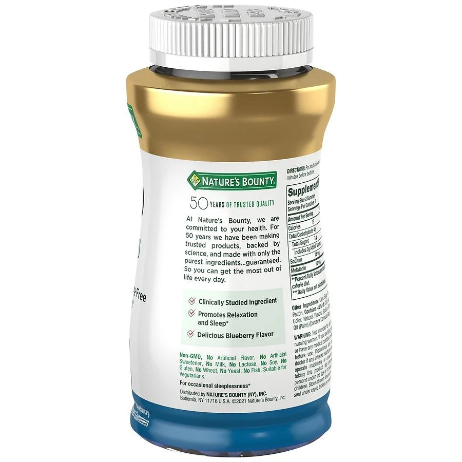 Nature's Bounty 10 mg Melatonin Gummies Blueberry 2