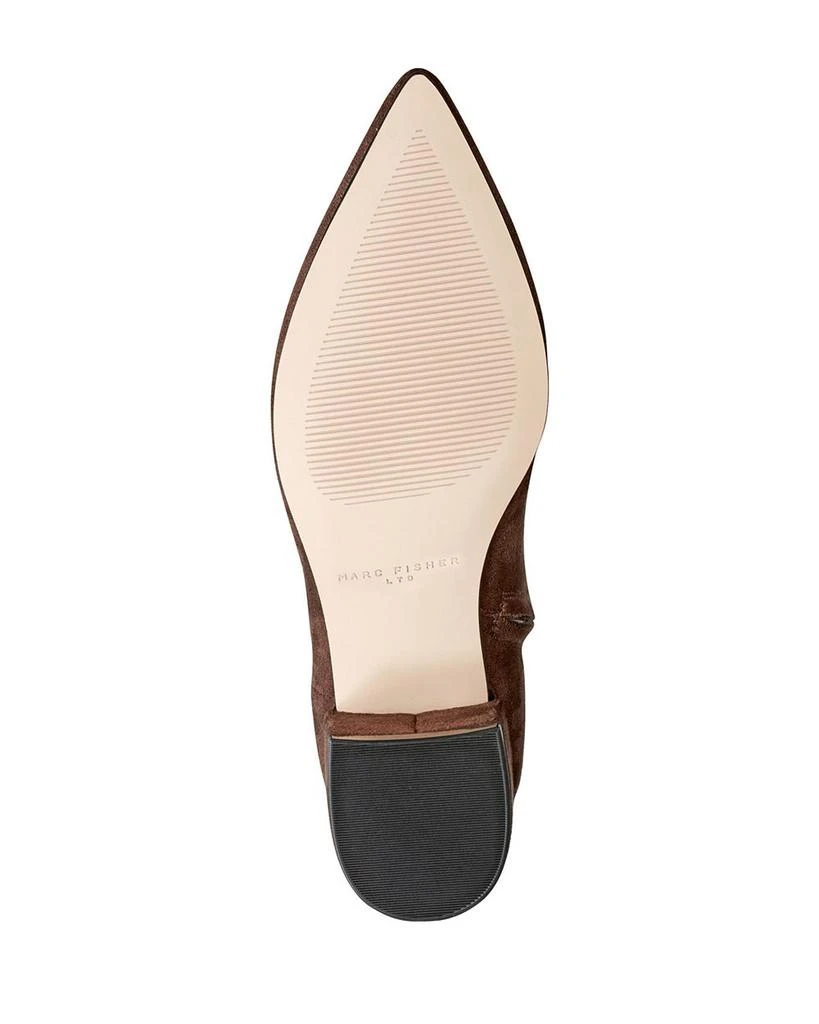 Marc Fisher Women's Lottie Pointed Toe Block Heel Tall Boots 5