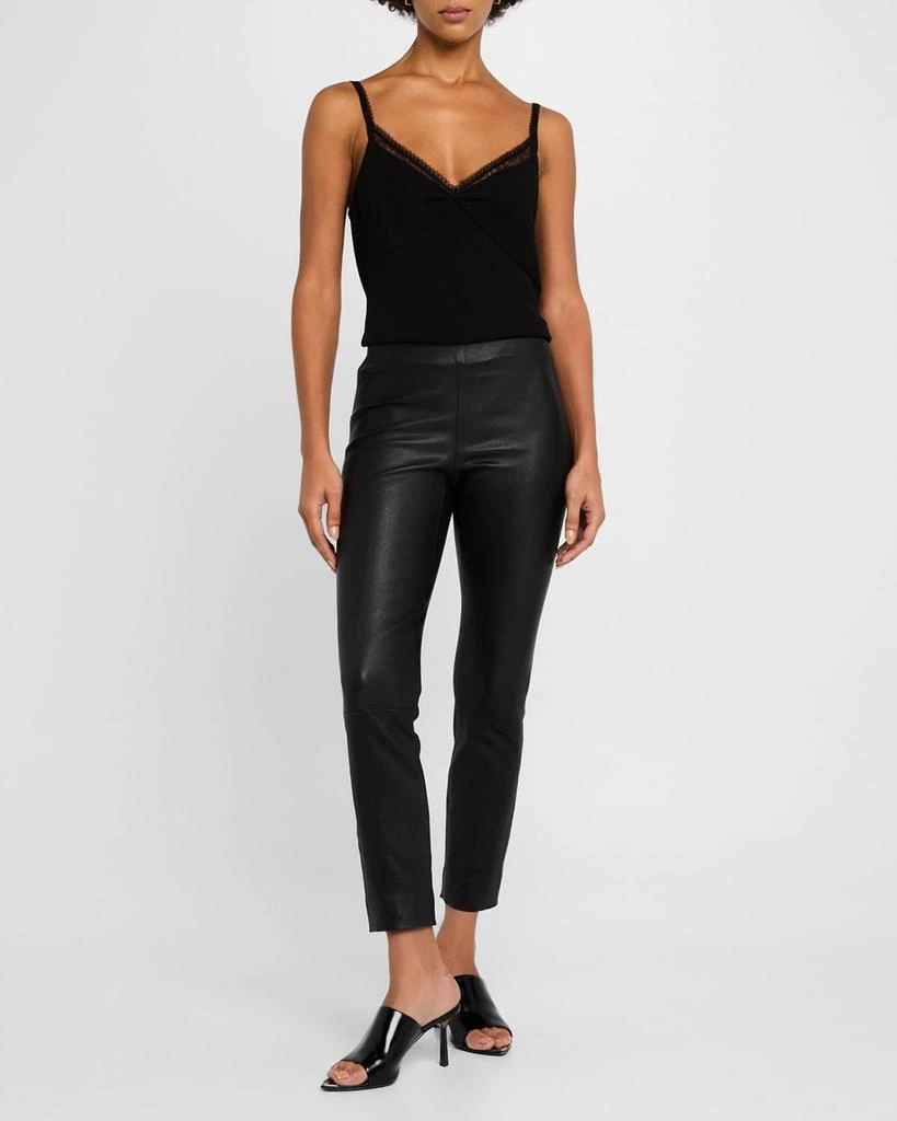 Vince Cropped Leather Leggings 2
