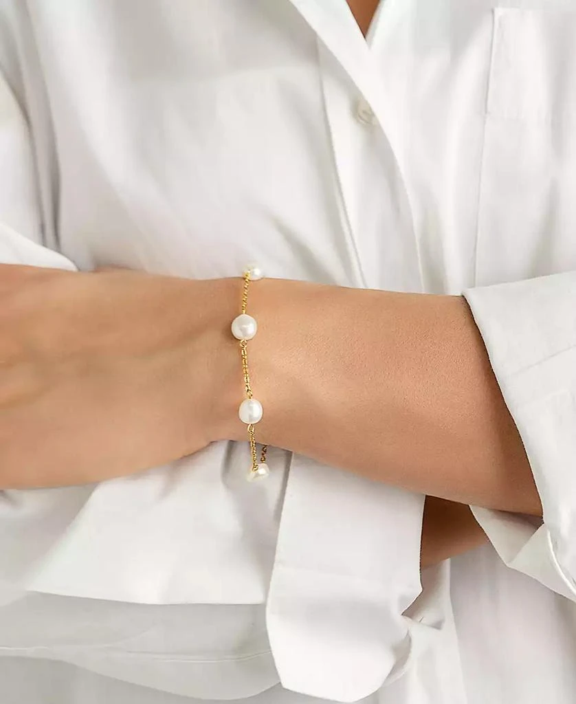 ADORNIA Tarnish Resistant Adjustable Station Cultured Freshwater Pearl Bracelet 3