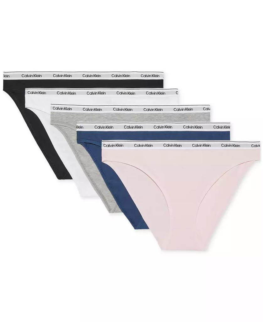 Calvin Klein Women's 5-Pack. Modern Logo Low-Rise Bikini Underwear QD5208