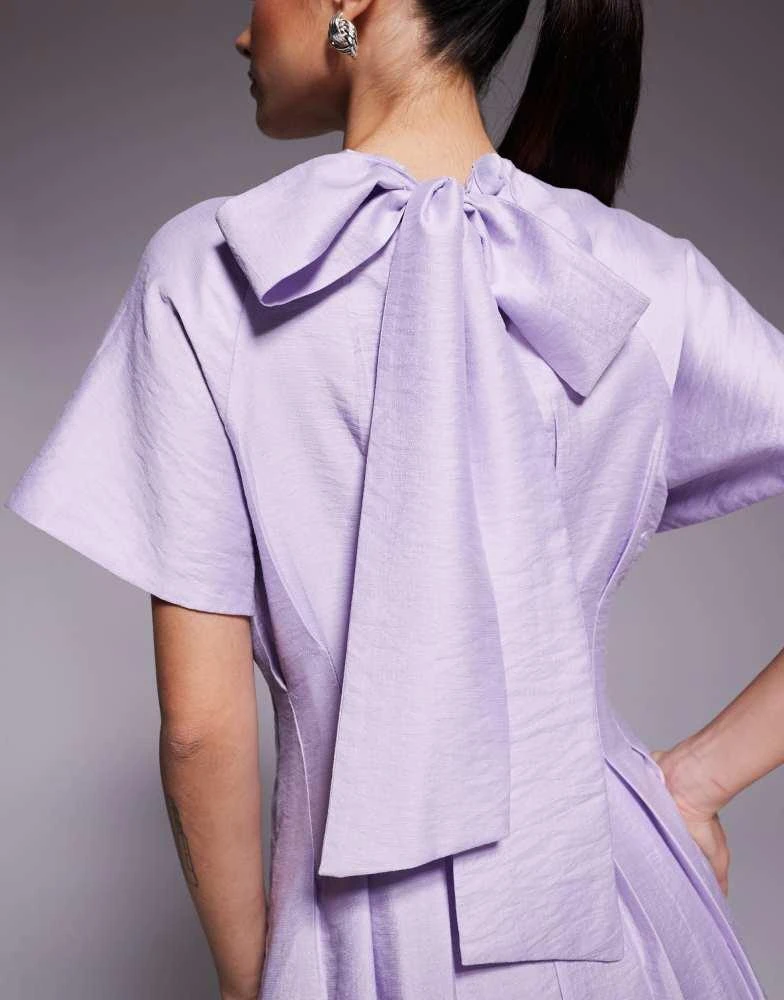 Forever New Petite Forever New Petite flutter sleeve midaxi dress in lilac  - Dresses & Skirts - Free Shipping - BeyondStyle