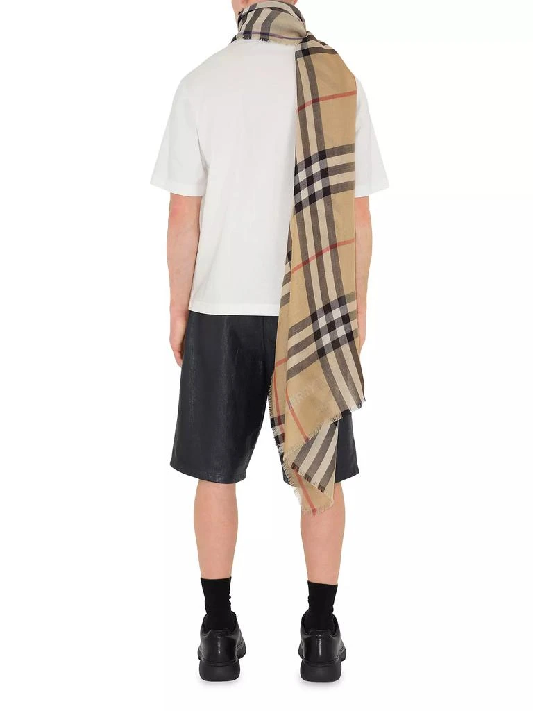 Burberry Reversible Check Wool-Silk Scarf 3