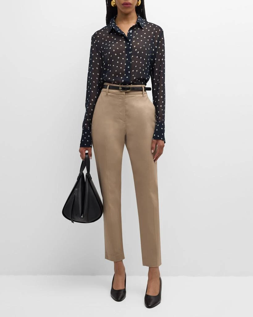 Altuzarra Chika Polka-Dot Sheer Button-Front Top 3
