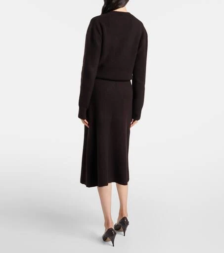 The Row Ivanka cashmere and silk midi skirt 3