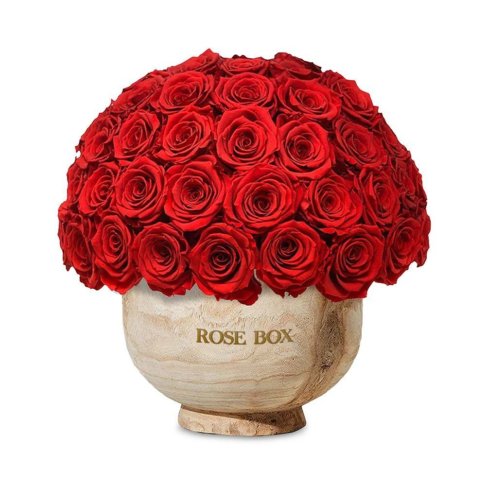 Rose Box NYC Extra Large Wooden Half Ball of Roses 1
