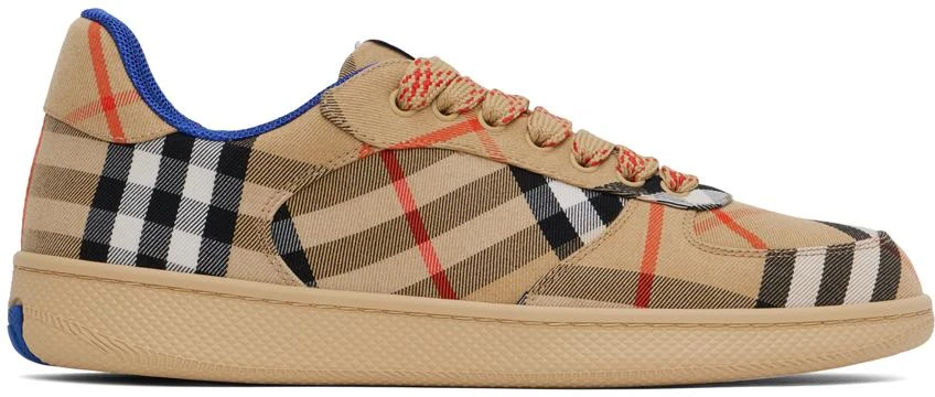 Burberry Tan Check Terrace Sneakers 1