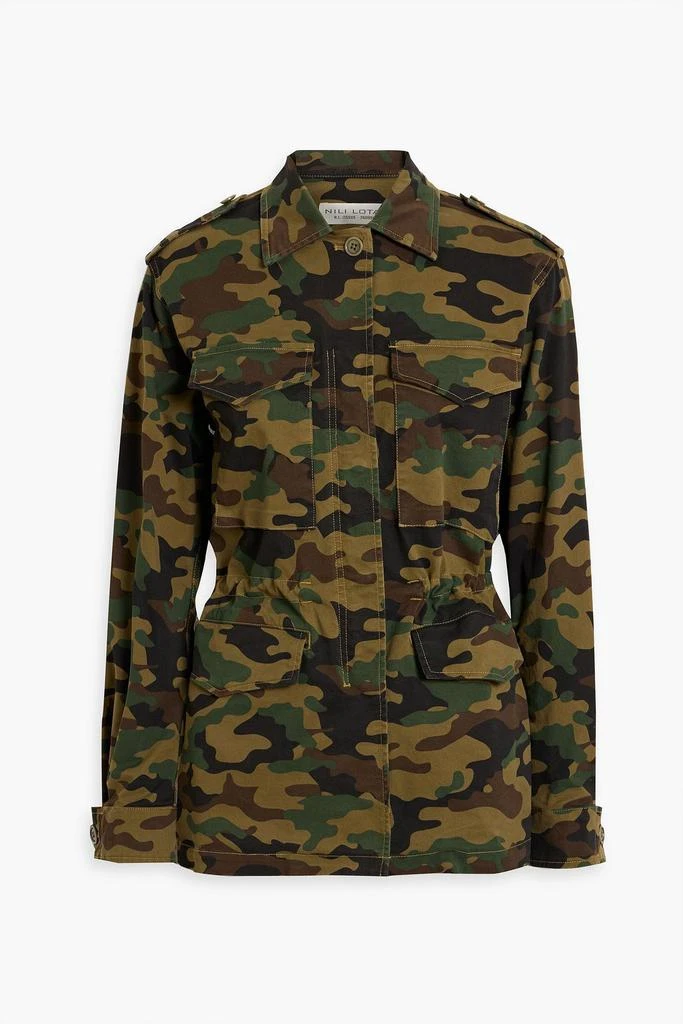 NILI LOTAN Wren camouflage-print cotton-blend twill jacket 1