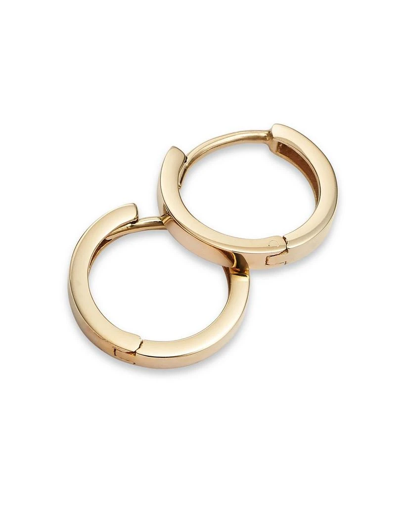 Moon & Meadow 14K Yellow Gold Extra Small Polished Flat Huggie Hoop Earrings 3