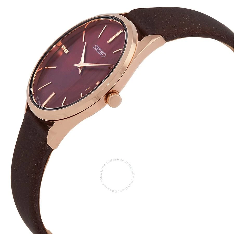 Seiko Essentials Quartz Bordeaux Dial Ladies Watch SWR082 2