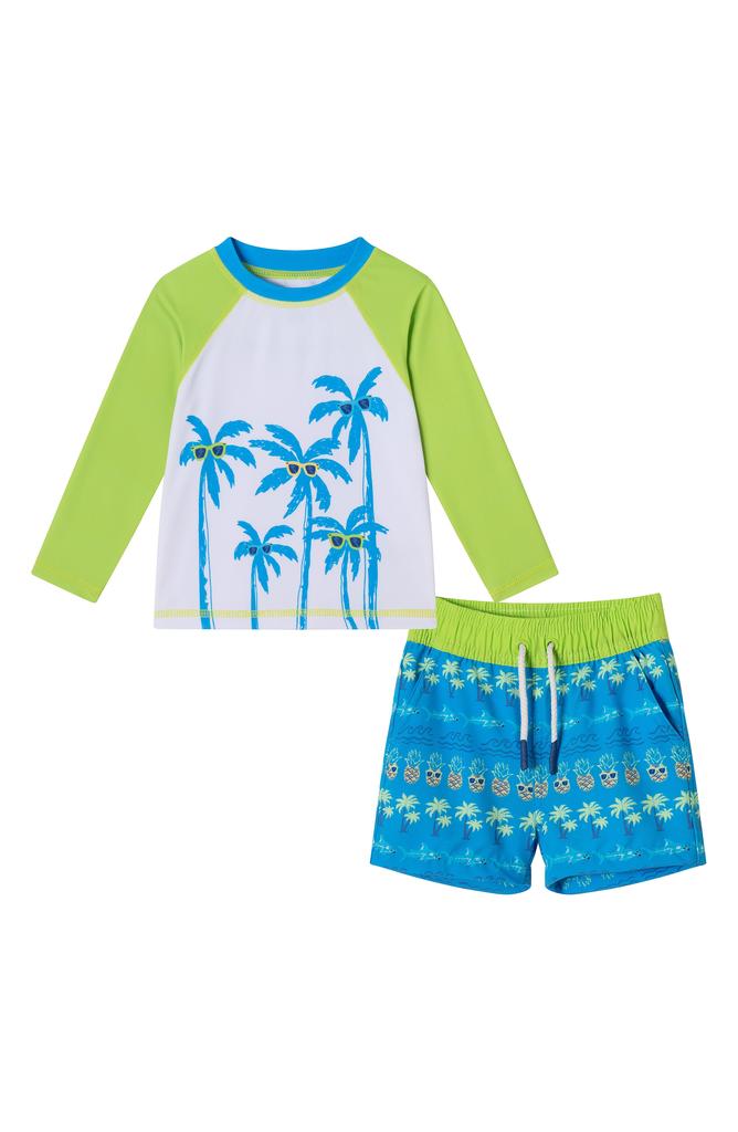 Andy & Evan Long Sleeve Rashguard & Swim Trunks Set