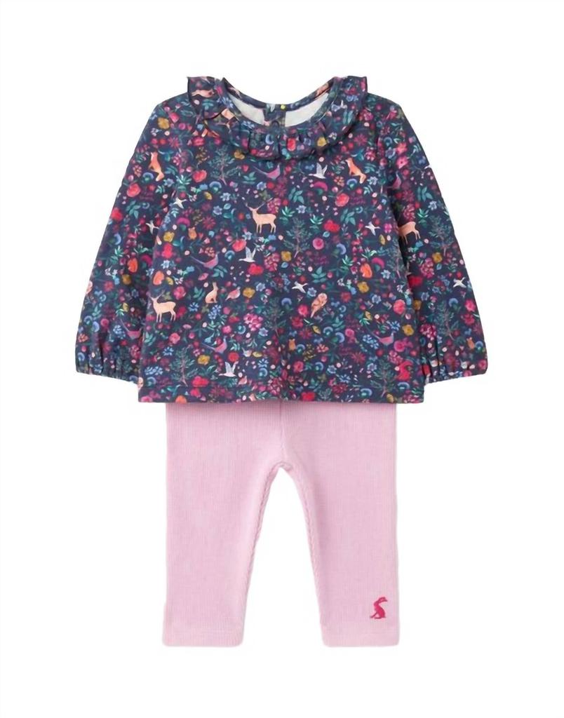 Joules Posie Wood Ditsy Frill Top & Leggings