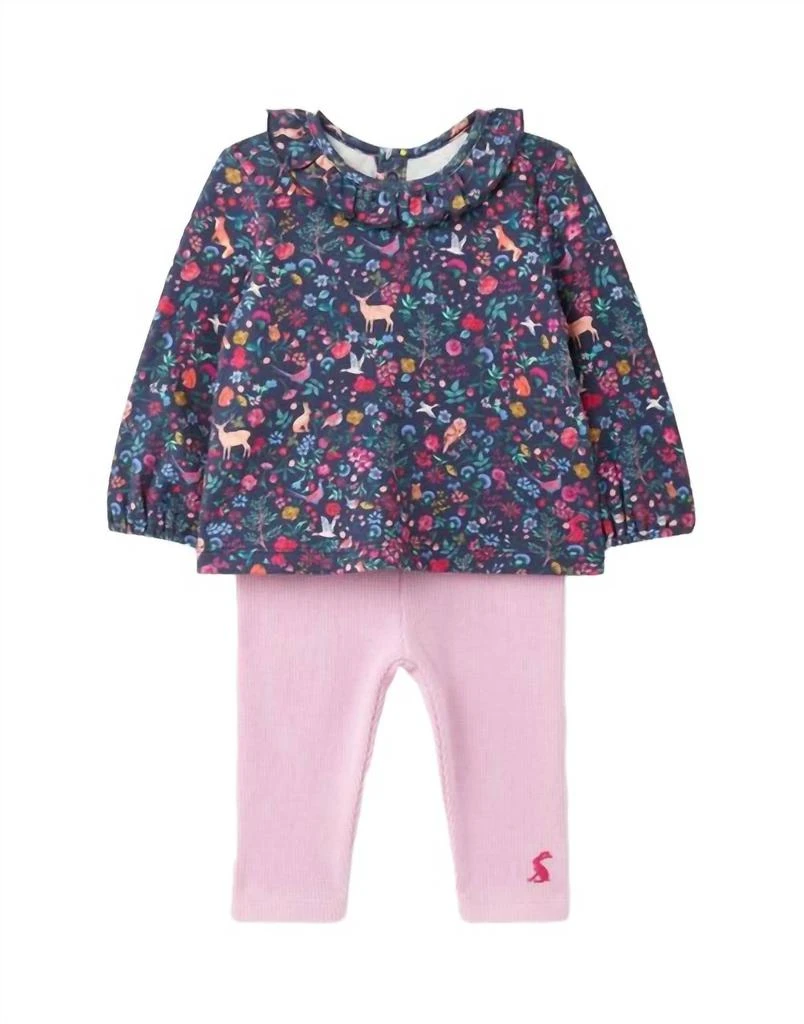 Joules Posie Wood Ditsy Frill Top & Leggings 1