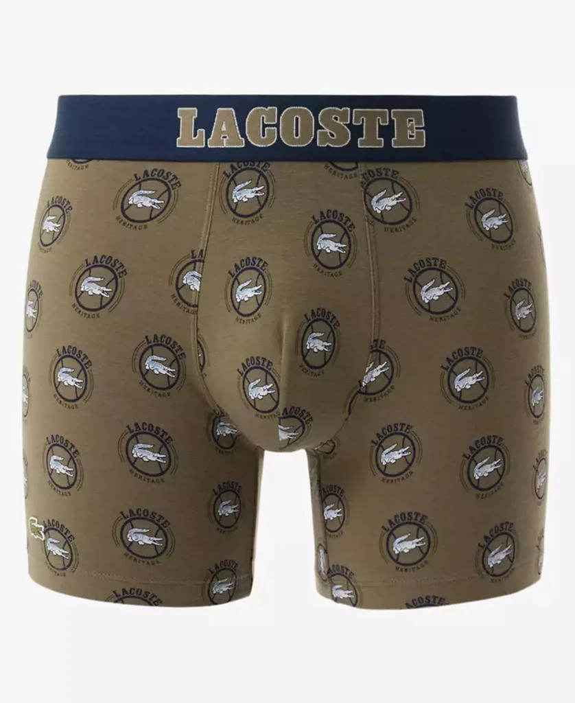 Lacoste Men's Cotton Stretch Printed Boxer Briefs