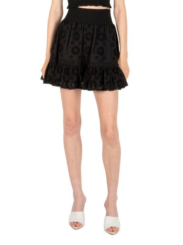 Secret Mission Provence Tanya Eyelet Mini Skirt 5