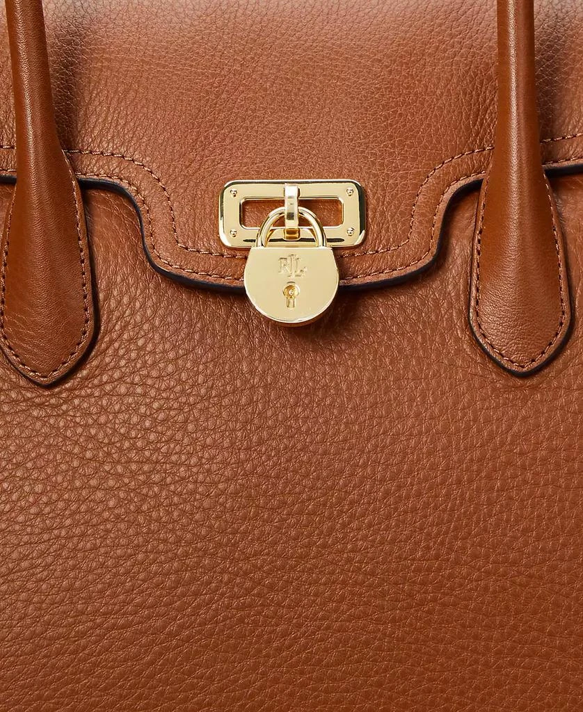 Ralph Lauren Pebbled Leather Extra-Large Tanner Satchel 9