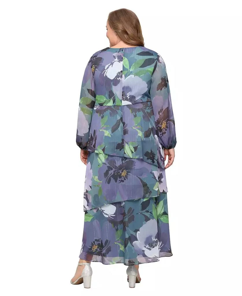 SL Fashions Plus Size High-Low Chiffon A-Line Dress 3