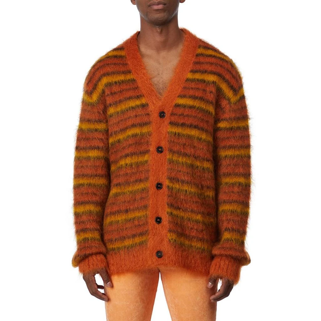 MARNI Mix Yarn Wool V-Neck Cardigan 2