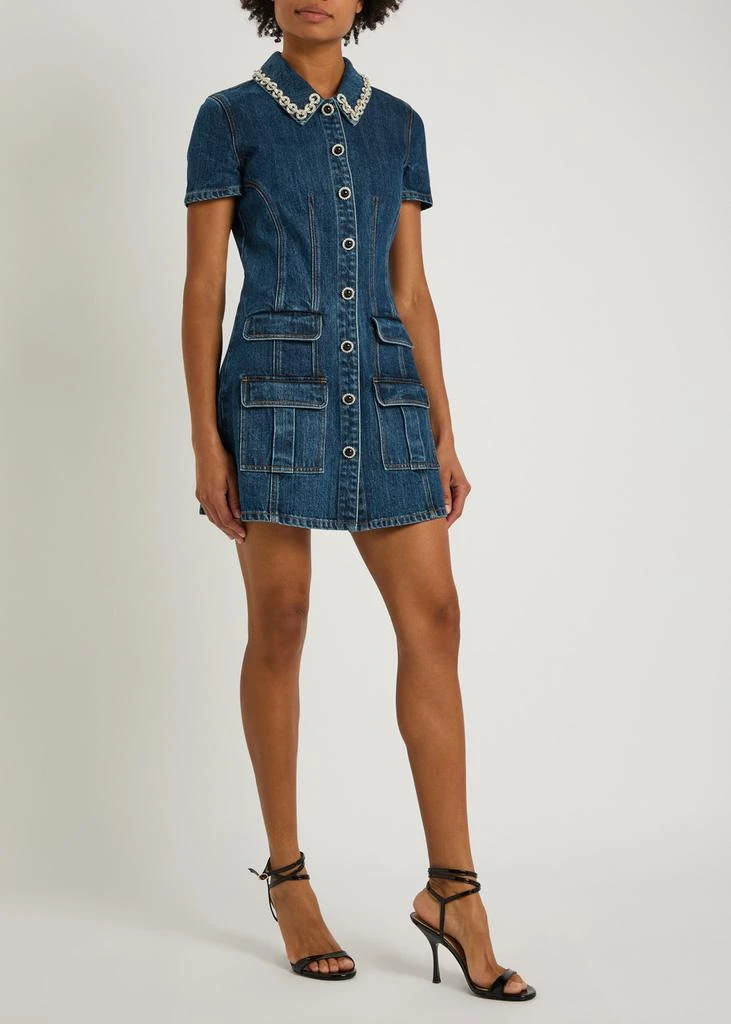 colorblock mini dress LILI Sidonio - Mini DRESS IN COLOR BLOCK PRINT - Black BANANARRAMA
