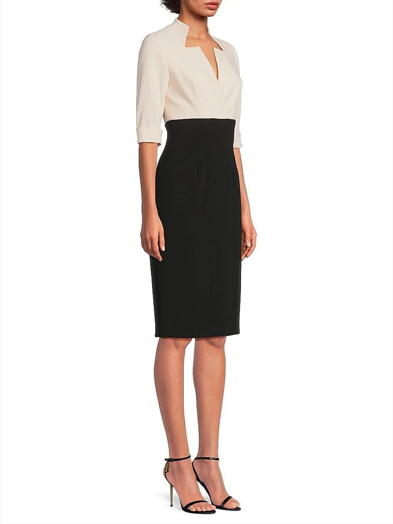 Black Halo Vespera Two-Tone Sheath Dress 4